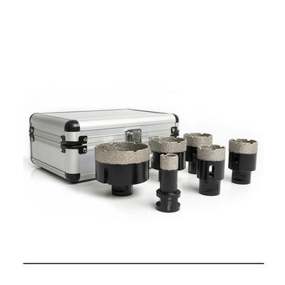 6-Piece Set M14 Brazed Diamond Hole Saws For Drilling Glass