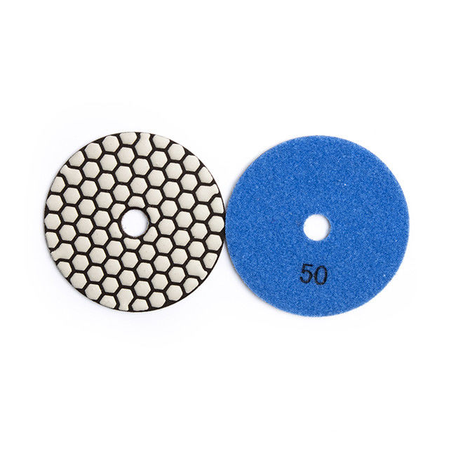 4Inch Granite Polishing Pads For Angle Grinder Blue 50 Grit Diamond Pad
