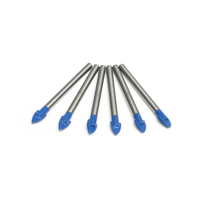 6mm Round Shank  Tungsten Carbide Drill Glass Tile Drill Bits For Cutting Glass