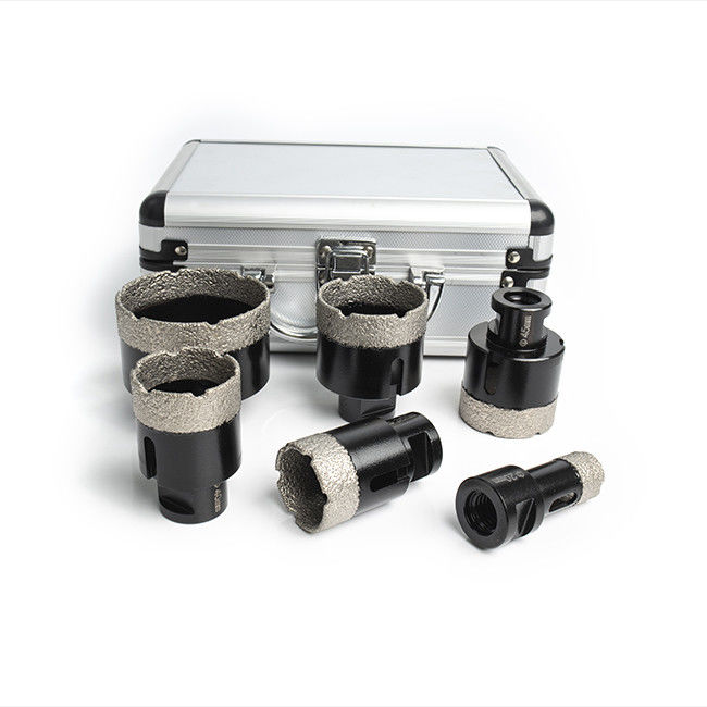 6-Piece Set M14 Brazed Diamond Hole Saws For Drilling Glass