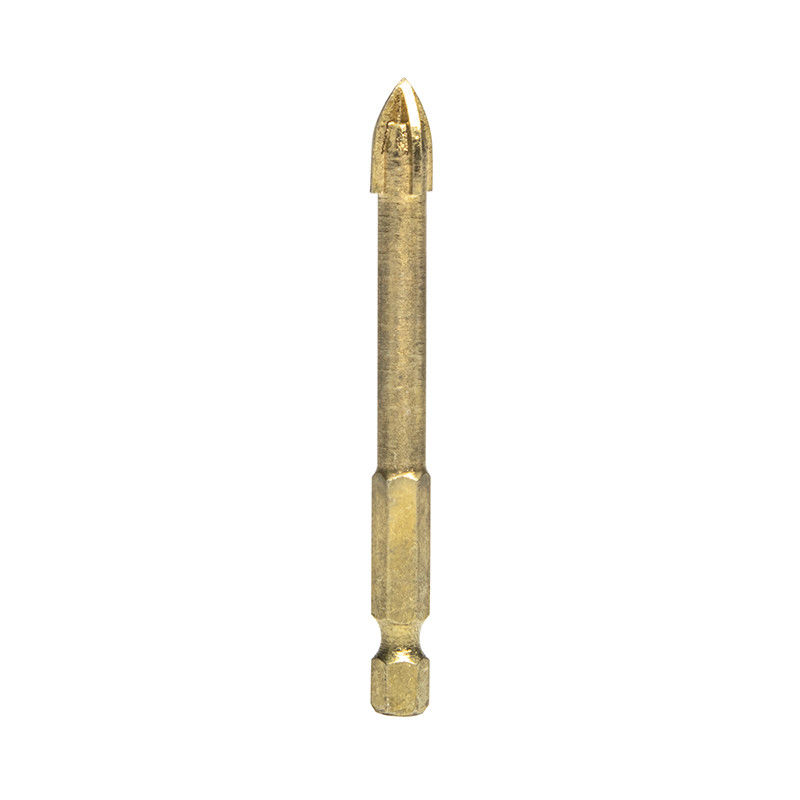 10mm Head Carbide Tile Drill Bits Hex Shank Cross Ceramic Porcelain Masonry Stone